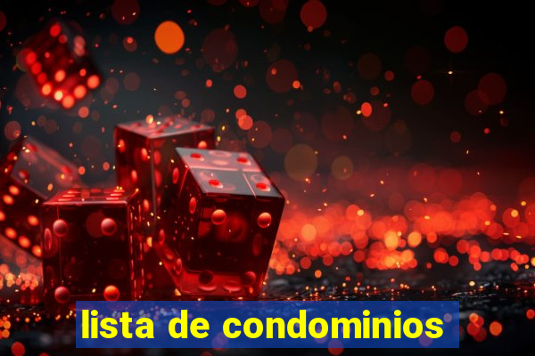 lista de condominios